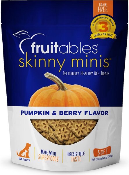 Fruitables Skinny Minis Pumpkin and Berry Flavor Soft and Chewy Dog Treats