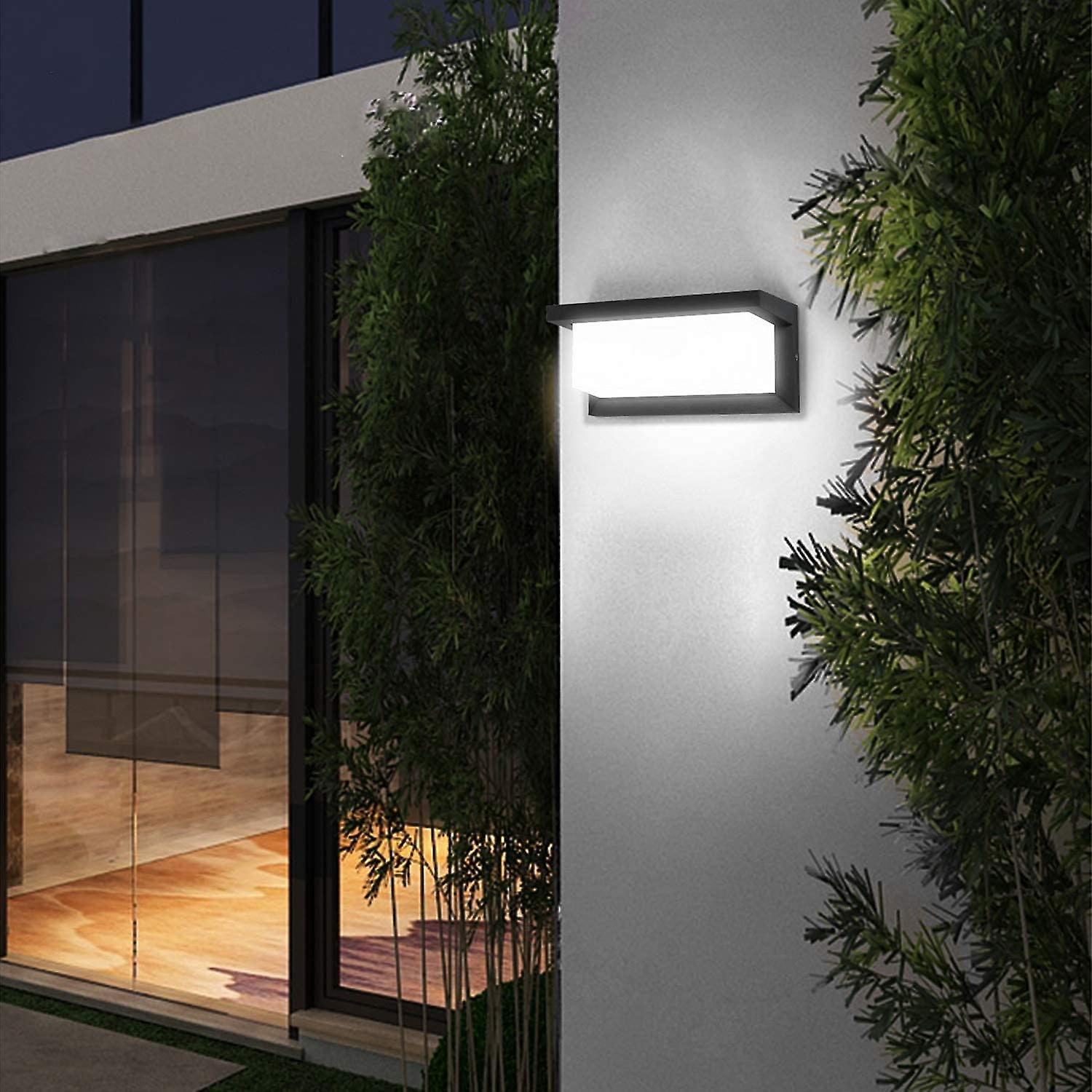 18w Modern Outdoor Wall Sconce Led Waterproof Ip65 Anthracite Aluminum Lighting Decoration Light  Cool White