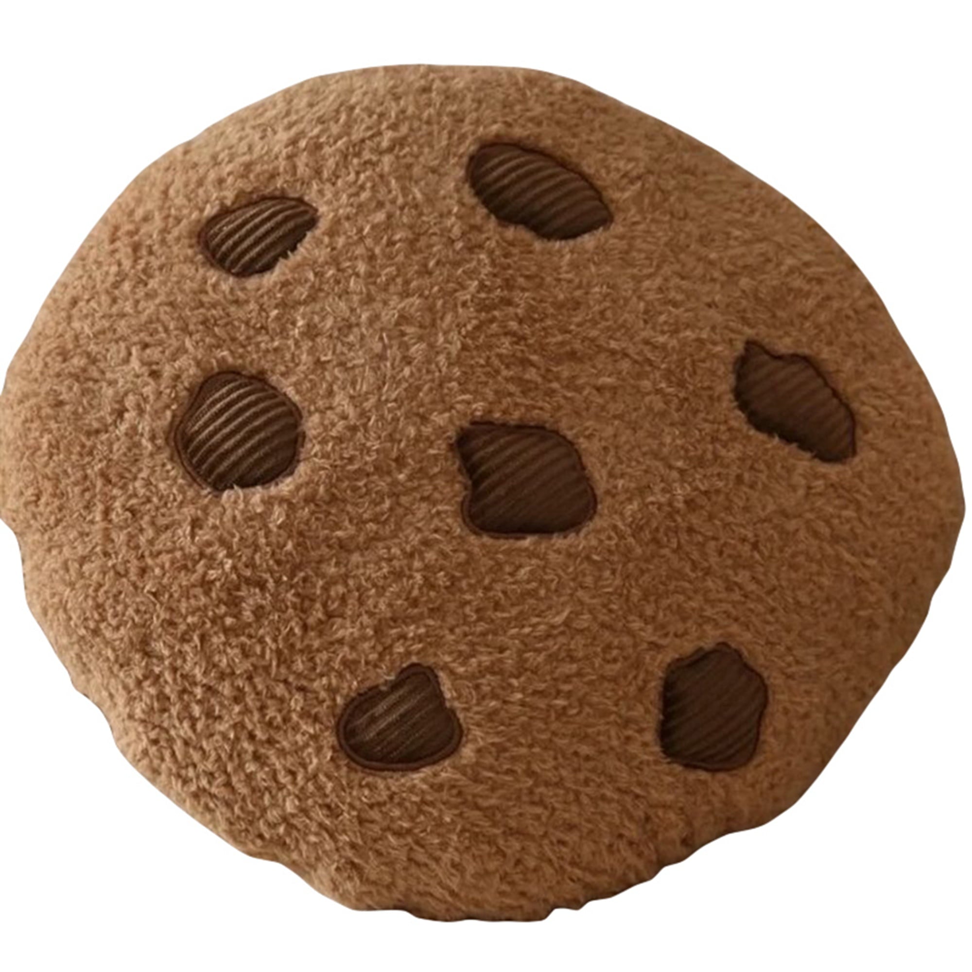 Funny Cookie Pillow Round Throw Pillow Chocolate Chip Soft Food Pillow Cute Plushie for Sofa Floor Room Decor