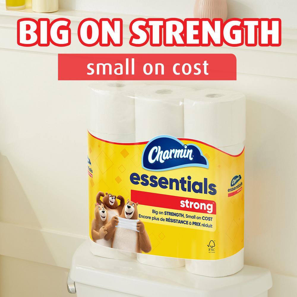 Charmin Essentials Strong Toilet Paper Rolls (12-Mega Rolls) 003077203156