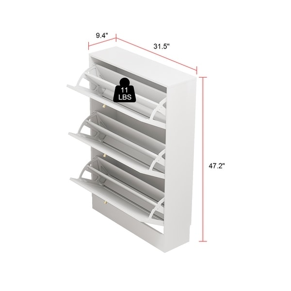 Shoe Cabinet Hidden Shoe Rack Entryway Cabinet Space Saving Drawer - - 37069309