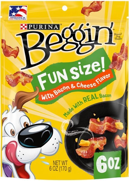 Purina Beggin' Fun Size Bacon and Cheese Flavored Dog Treats