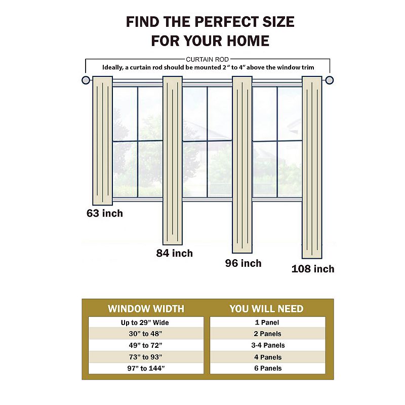 Superior Embroidered Set of 2 Scroll Sheer Grommet Window Curtain Panels