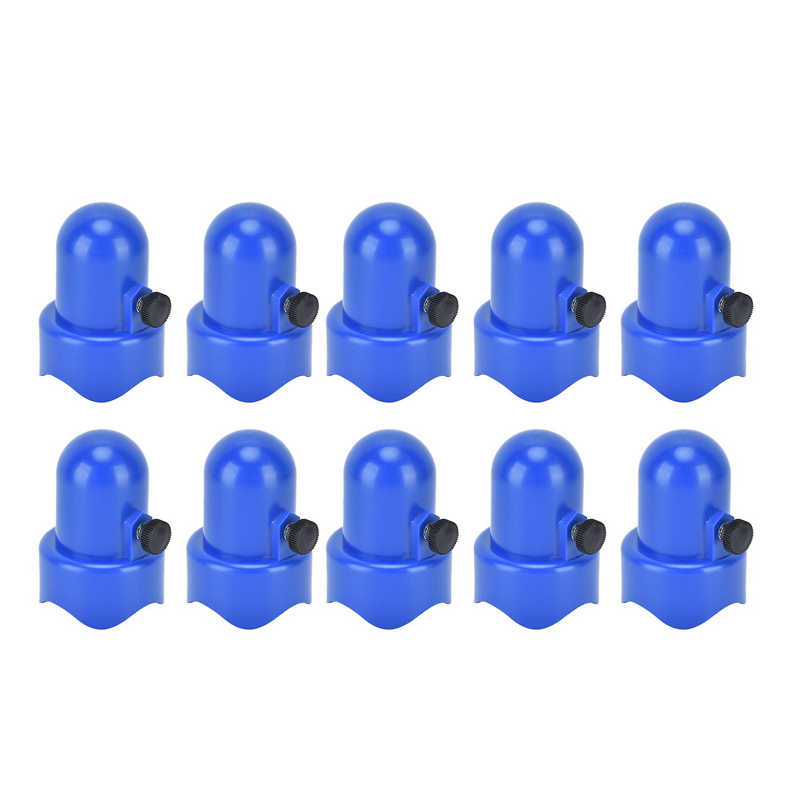 10pcs Trampoline Enclosure Pole Cap With Screw Thumb Safety Rail Cap Accessory Blue