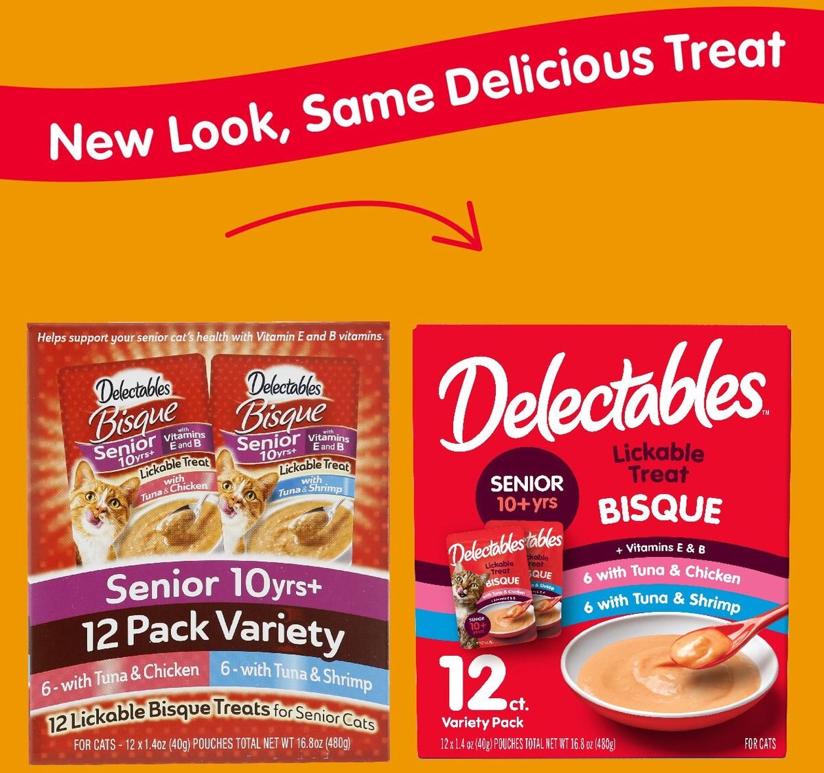 Hartz Delectables Senior Bisque Variety Pack Lickable Cat Treat