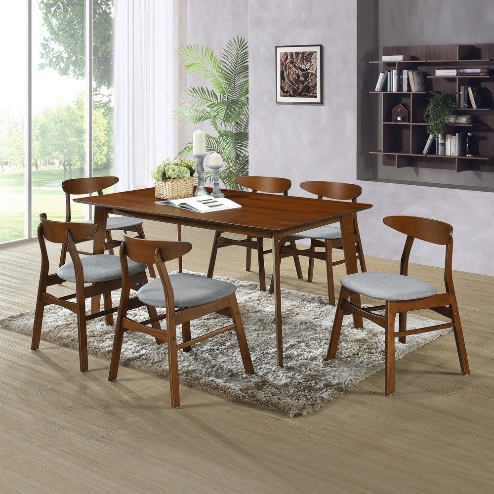 Hollencrest Walnut Mid Century Modern Dining Table   63\