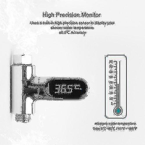 Led Display Water Meter Digital Shower Thermometer Bath Temperature Monitor Water-temperature