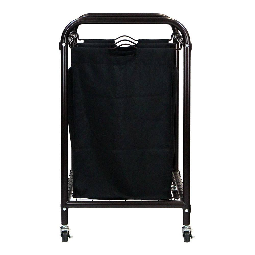 Oceanstar 2-Bag Bronze Rolling Laundry Sorter DLS1392