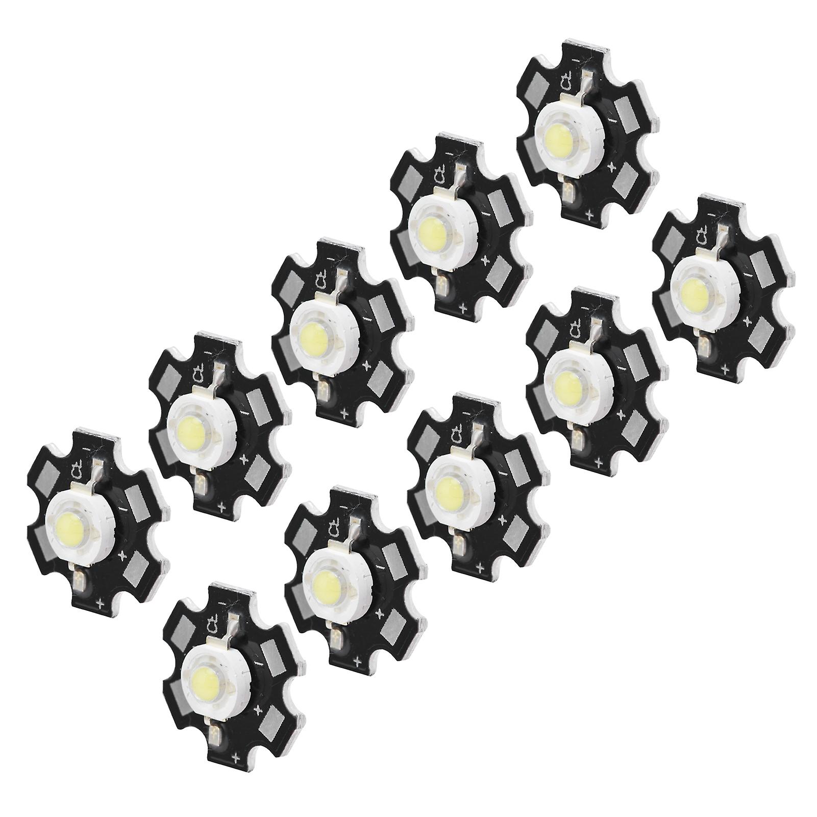 10Pcs Ultra Bright LED Chip 3V DIY Light Beads for Ceiling Light Downlight Flashlight Table LampWhite Light 6500K 3W