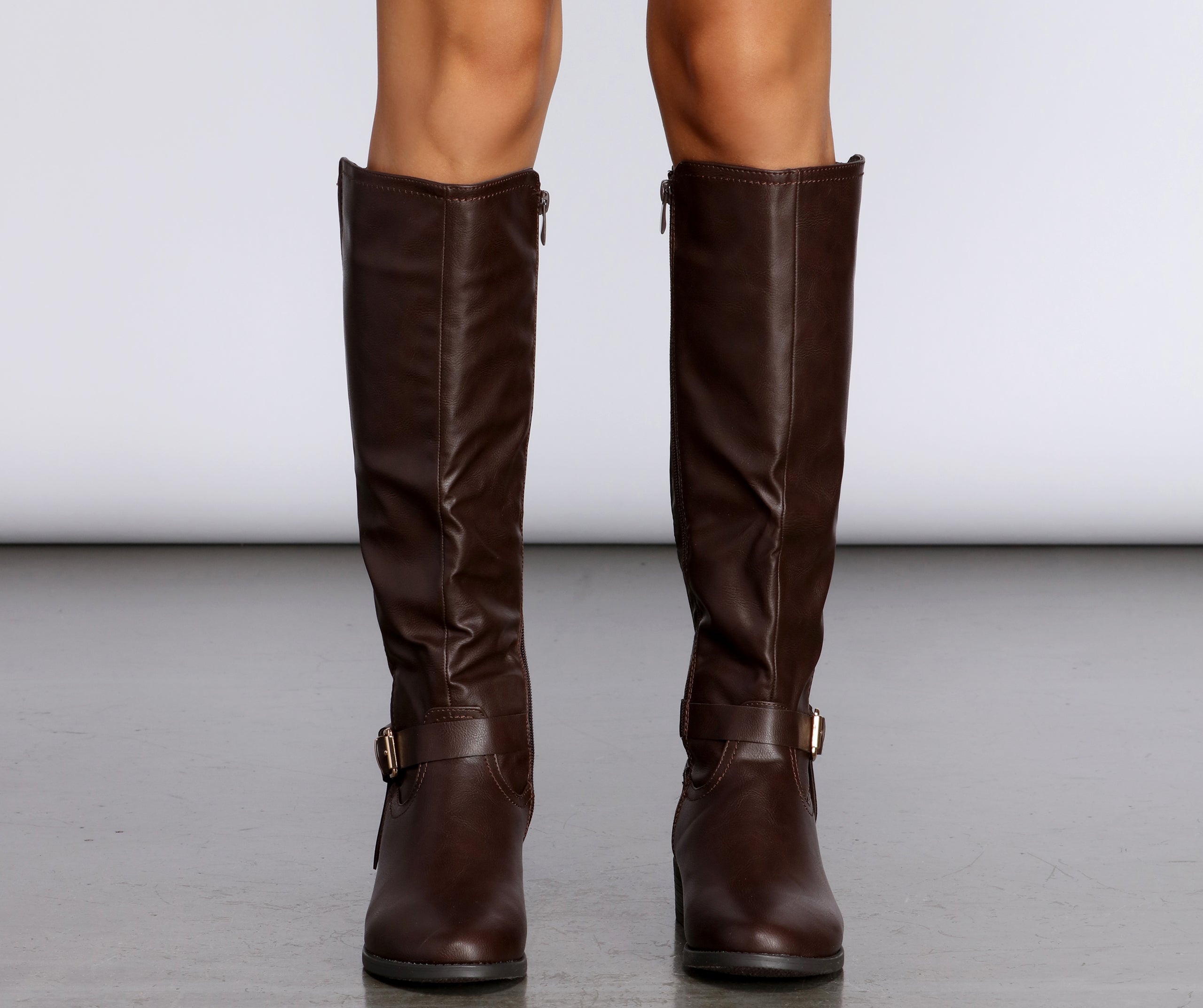 Ride Out In Style Faux Leather Boots