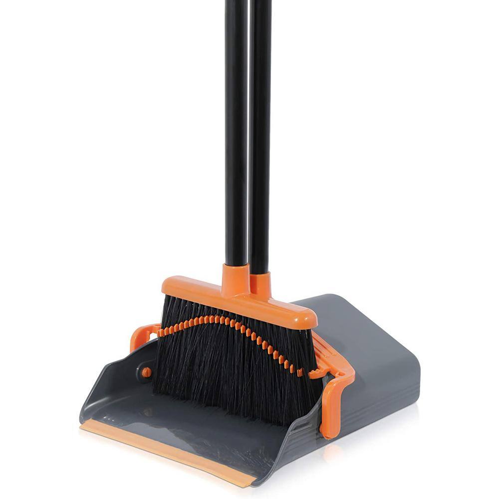 THE CLEAN STORE Lobby Broom with Dustpan BlackOrange 194