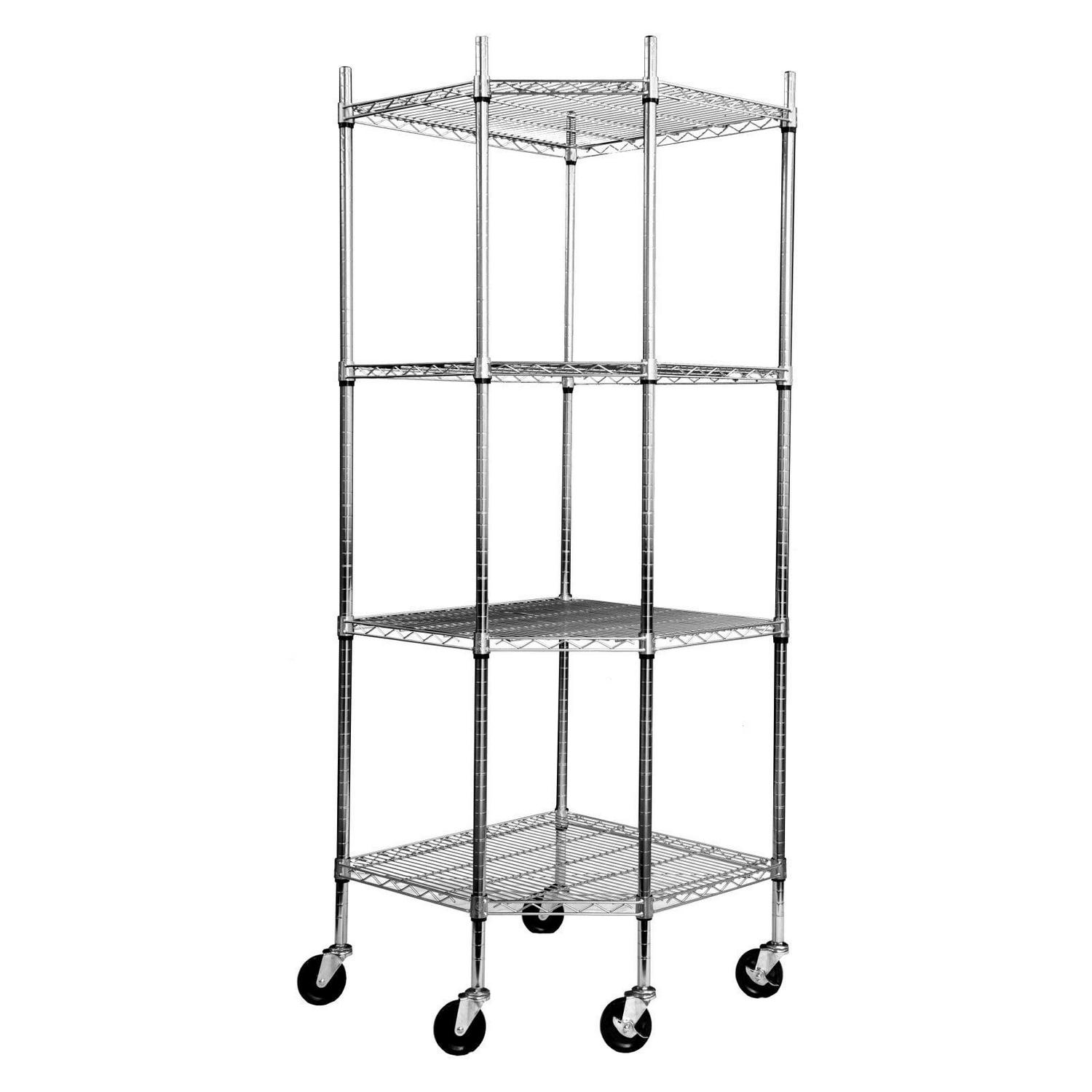 Trinity 4 Tier EcoStorage Corner Shelving with Wheels