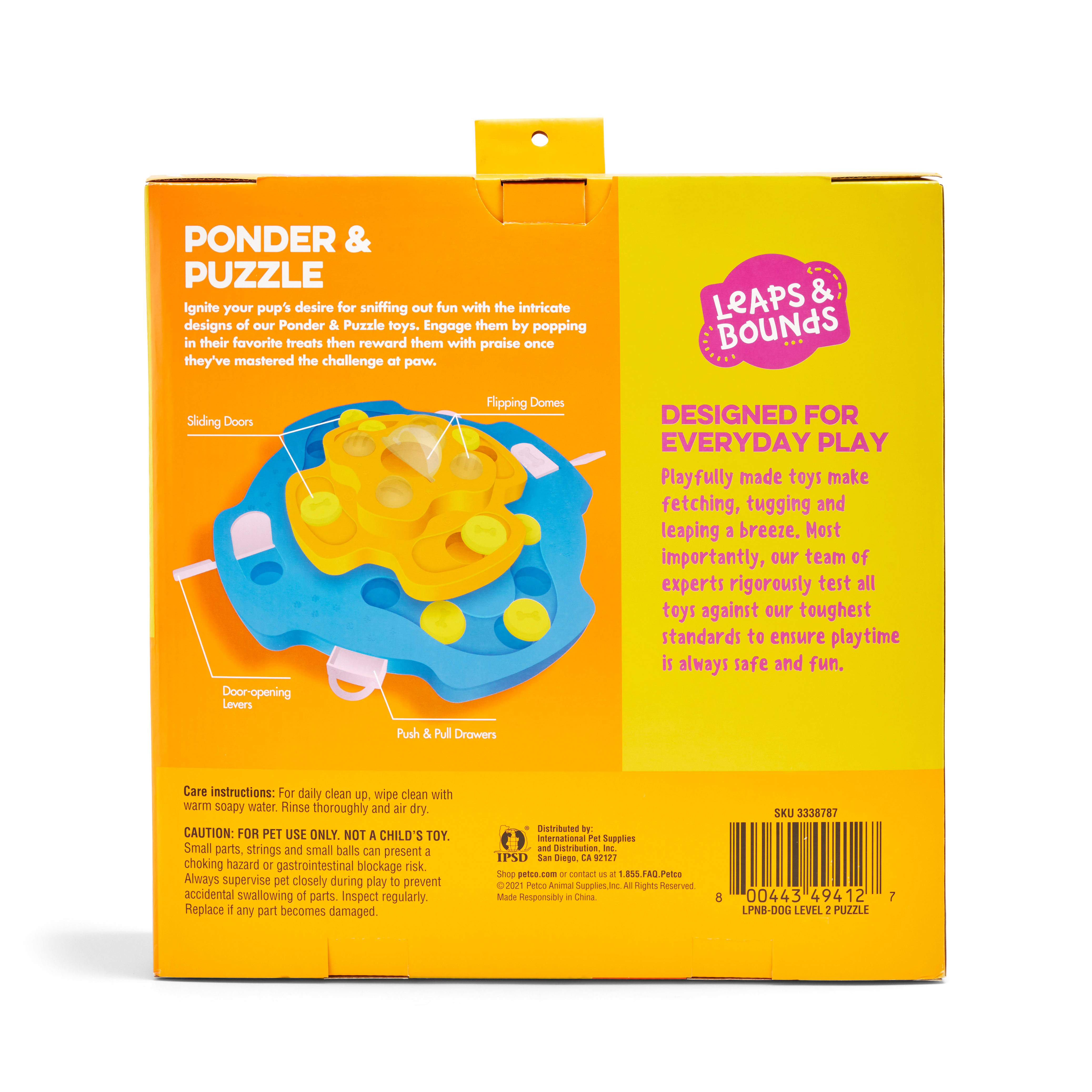 Leaps  Bounds Ponder  Puzzle Level 2 Dog Puzzle Toy， Large