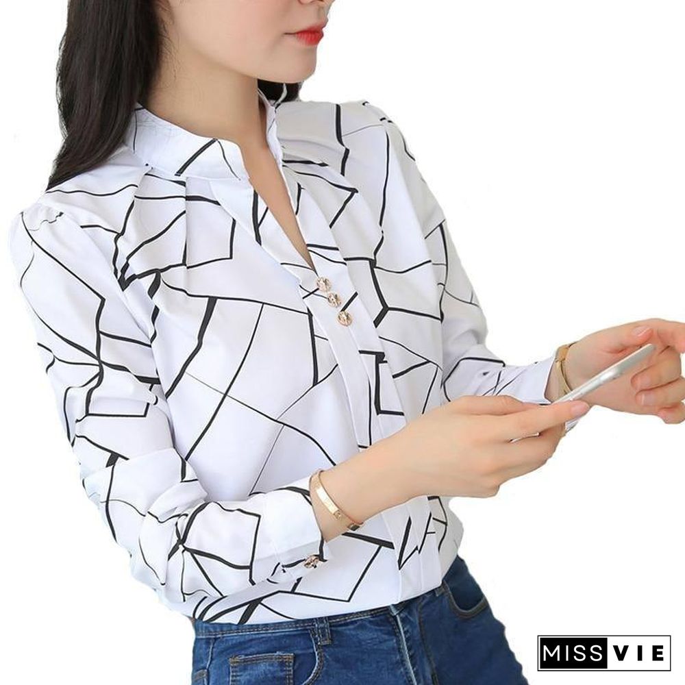 Women Tops And Blouses Office Lady Blouse Slim Shirts Women Blouses Plus Size Tops Casual Shirt Female Blusas