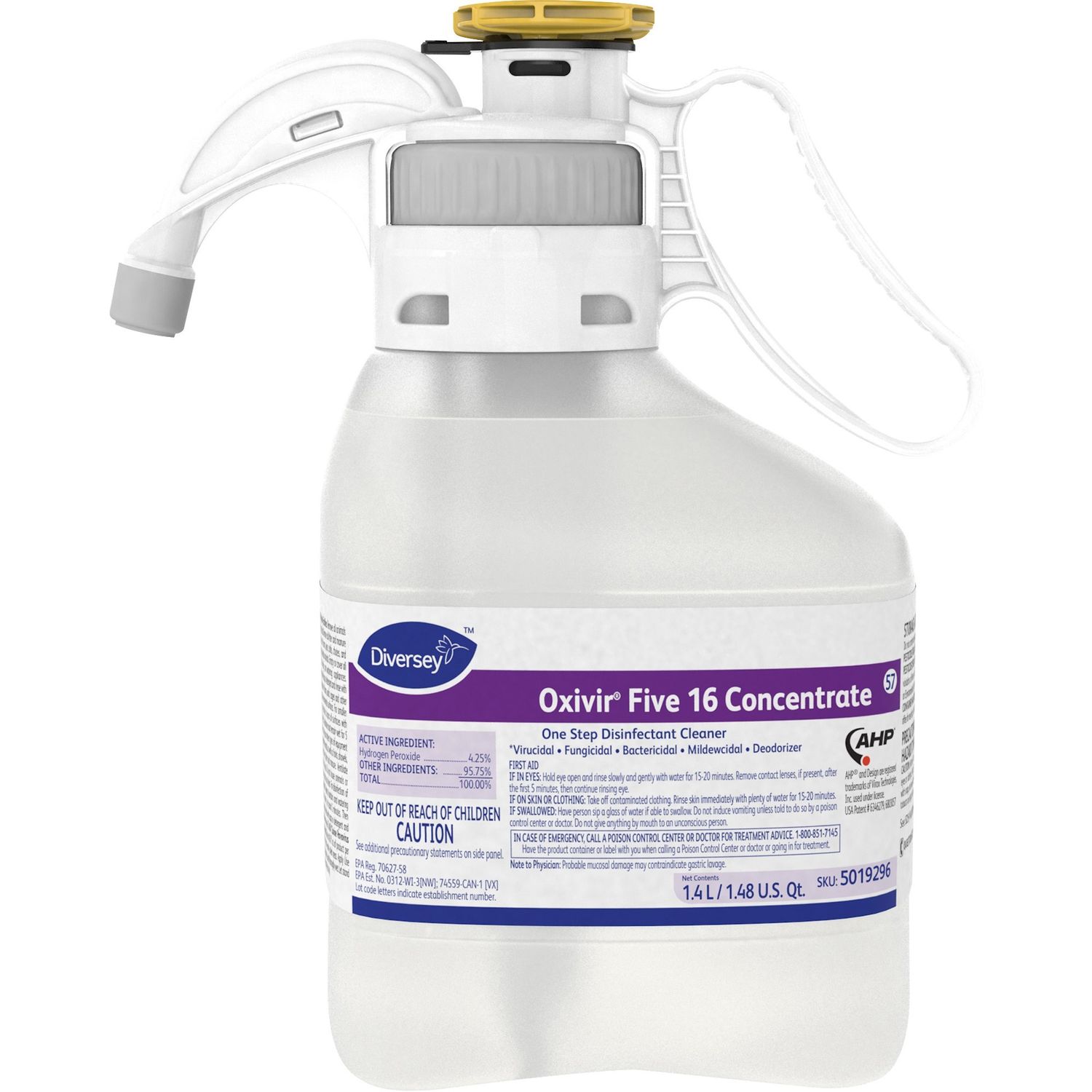 Oxivir Five 16 Disinfectant Cleaner by Diversey， Inc DVO5019296CT