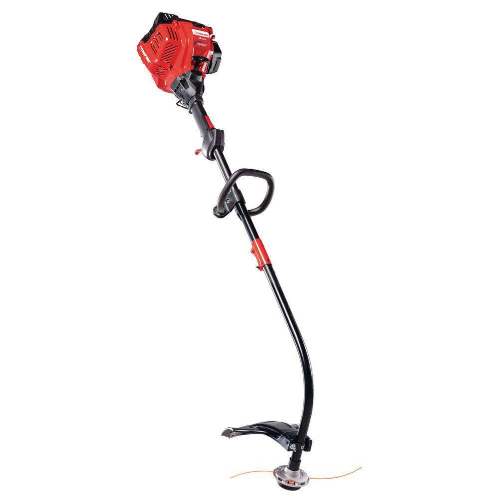 Troy-Bilt 25 cc Gas 2-Stroke Curved Shaft Trimmer with Attachment Capabilities TB25CH