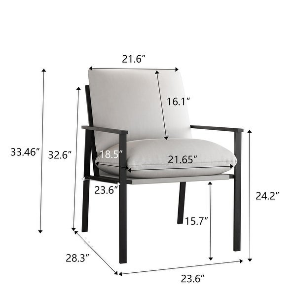 Accent Chair with Thick Padded Backrest and Seat Cushion