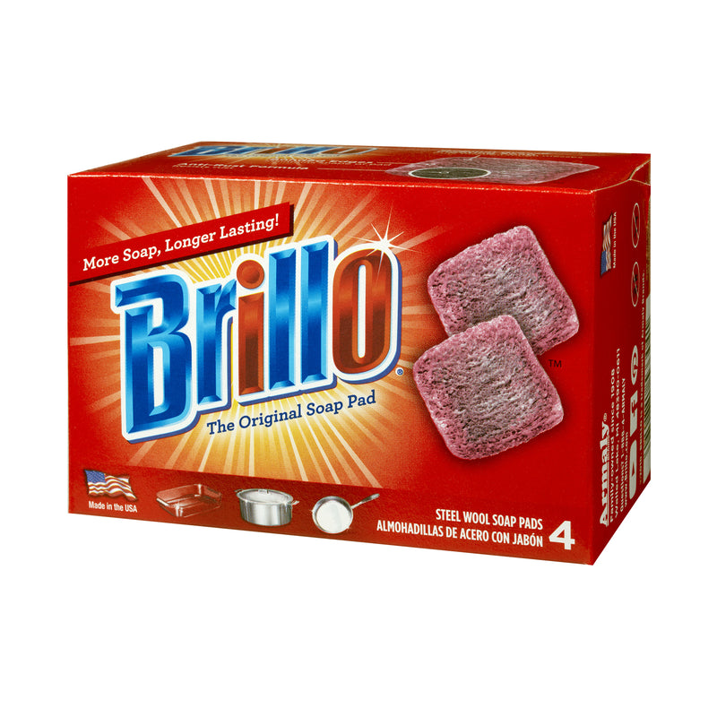 BRILLO STEEL WL PADS 4CT