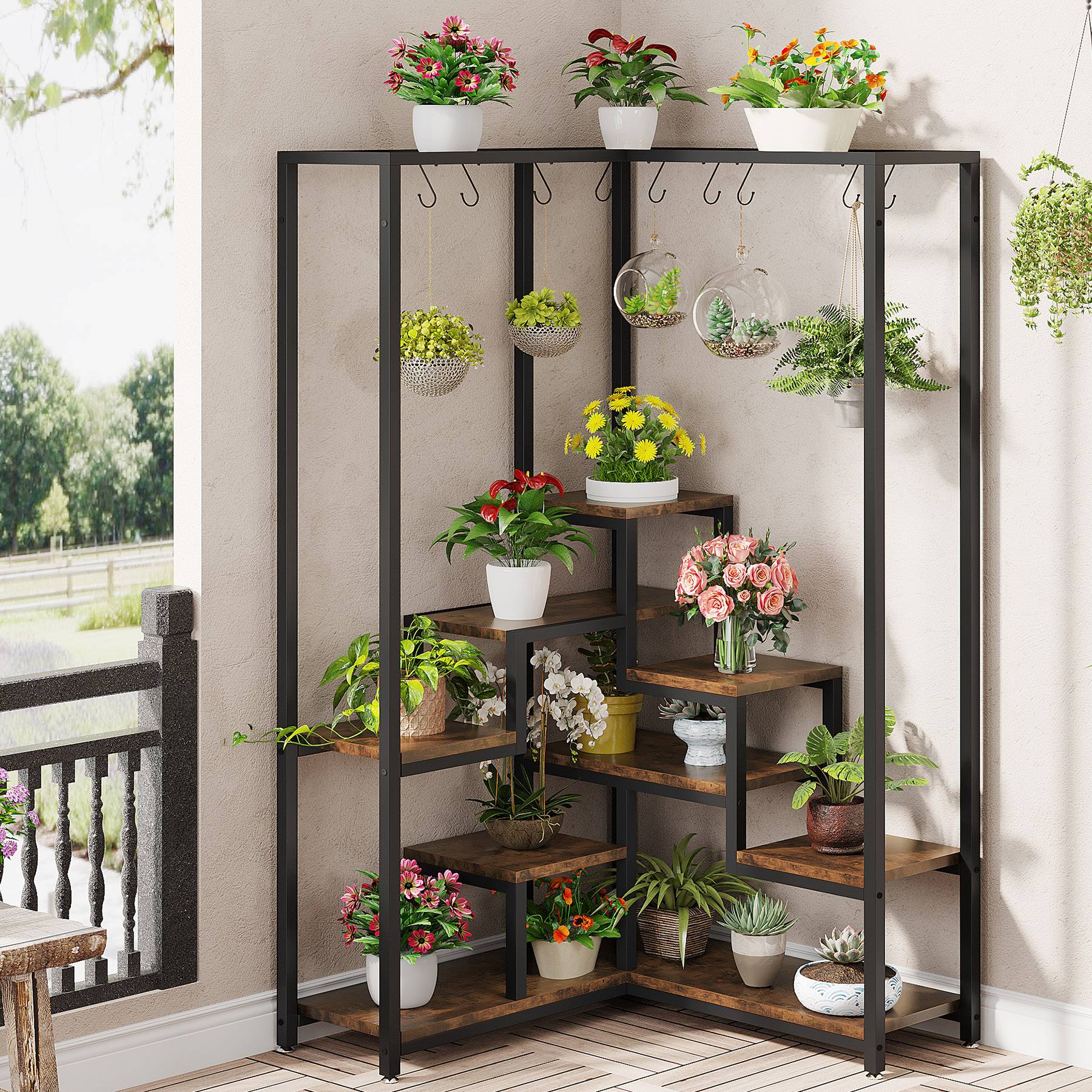 Corner Plant Stand, 70.9