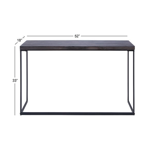 Black Pine Contemporary Console Table 33 x 52 x 18