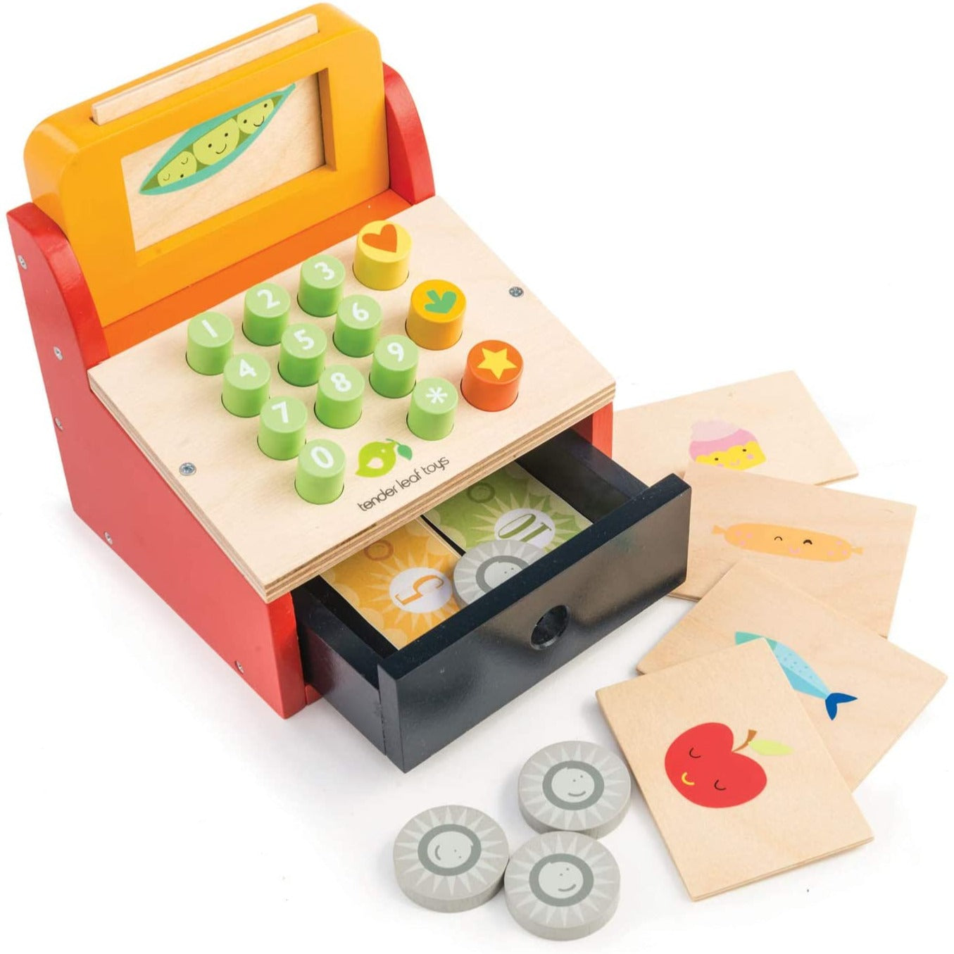 Till with Money Wooden Toy by Tender Leaf Toys