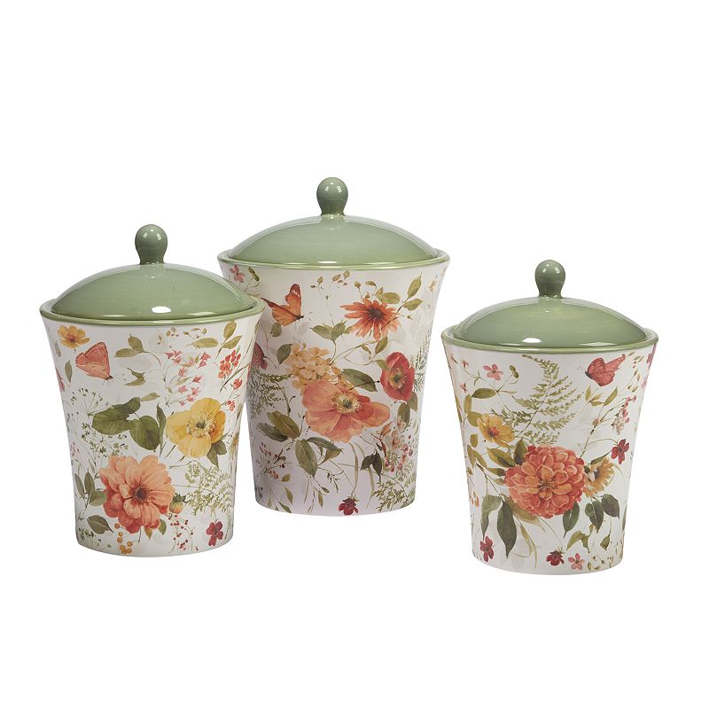 Certified International Nature's Song 3-pc. Canister Set