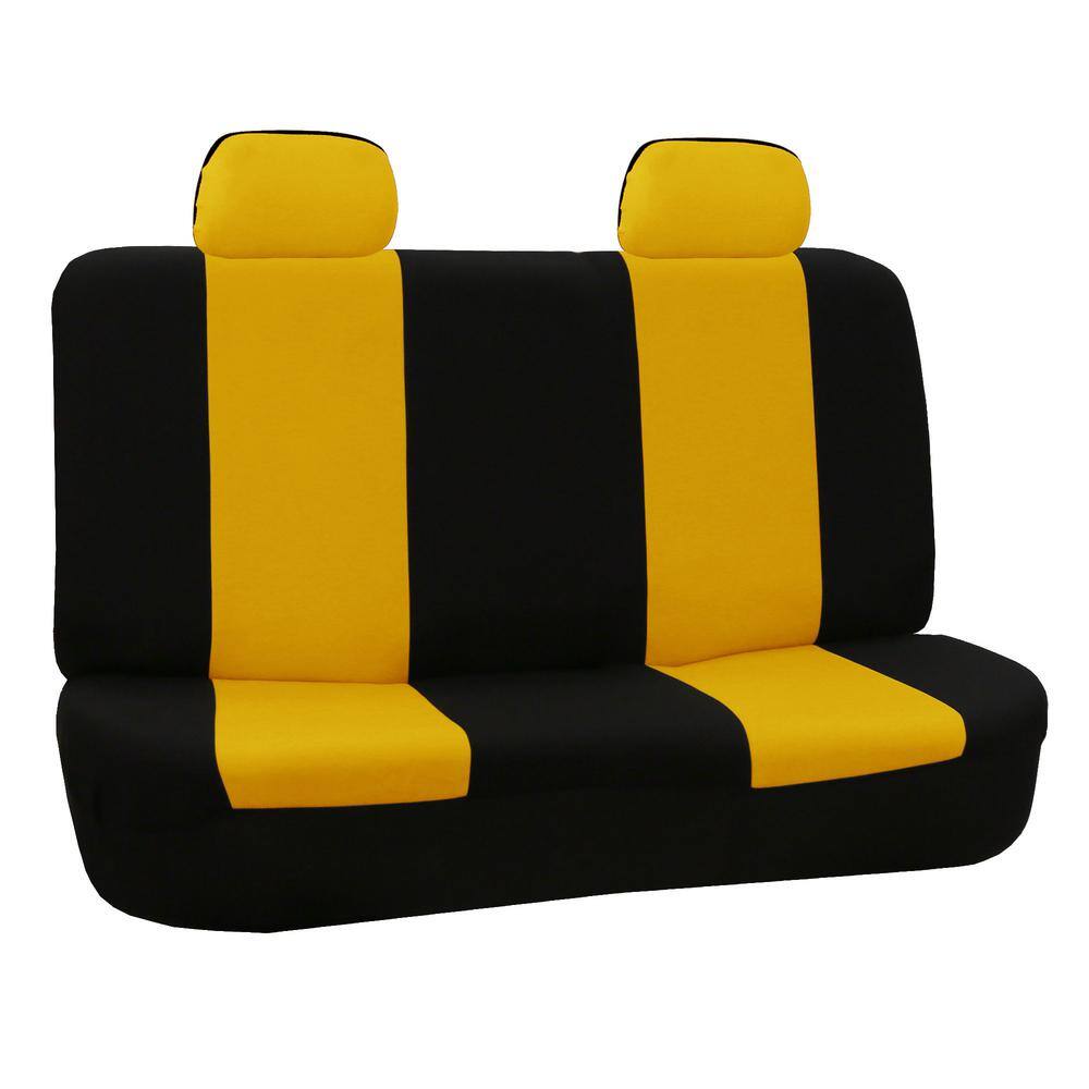 FH Group Flat Cloth 43 in. x 23 in. x 1 in. Full Set Seat Covers DMFB050YLW114