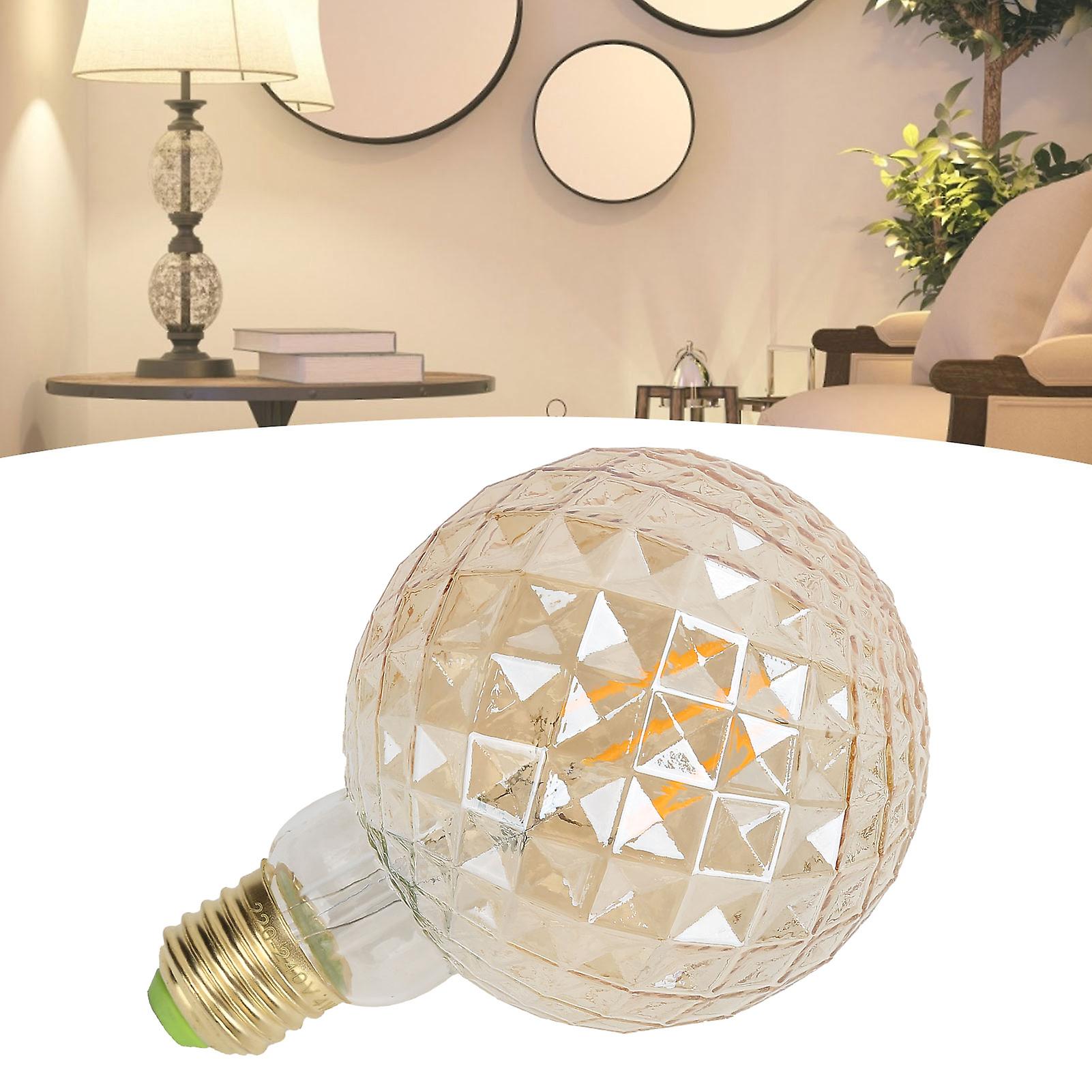 220V LED Decorative Bulb E27 4W G95 Glass Bulb High Brightness ment Lamp Vintage Light Bulb for Living Room BedroomGold