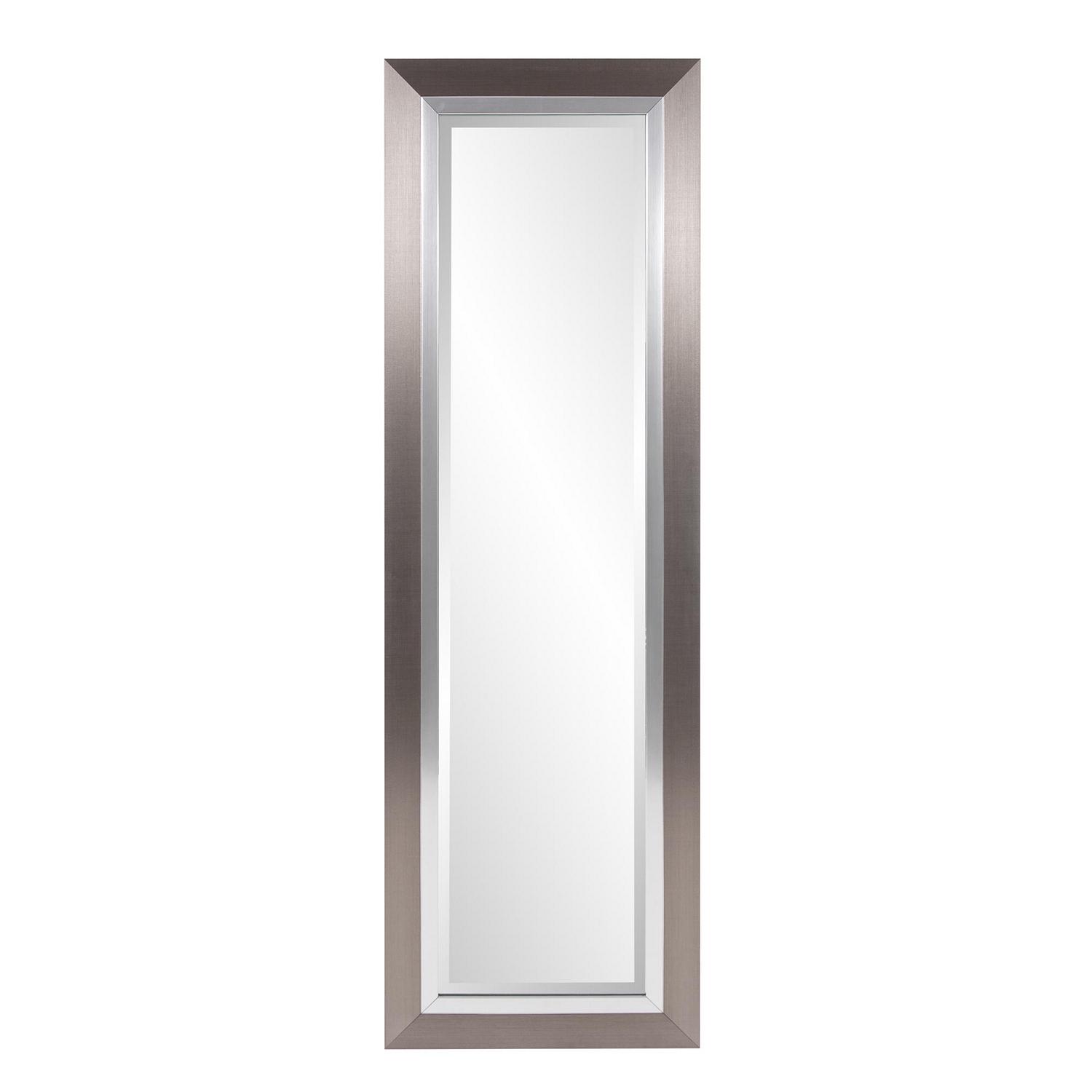 Tyler Dillon Rectangular Polystyrene 17 x 53 Silver Leaf Wall Mirror