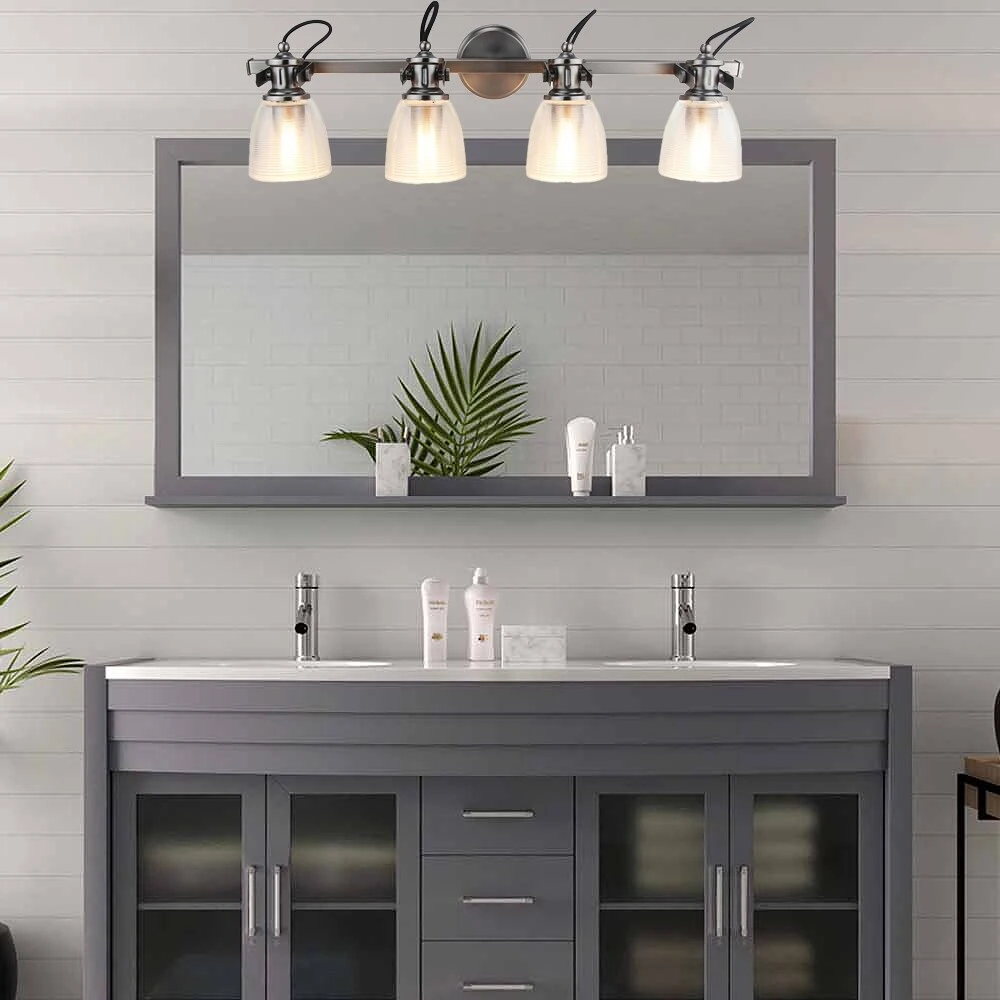 Wiersma 4-Light Dimmable Brushed Nickel Vanity Light - Brushed Nickel