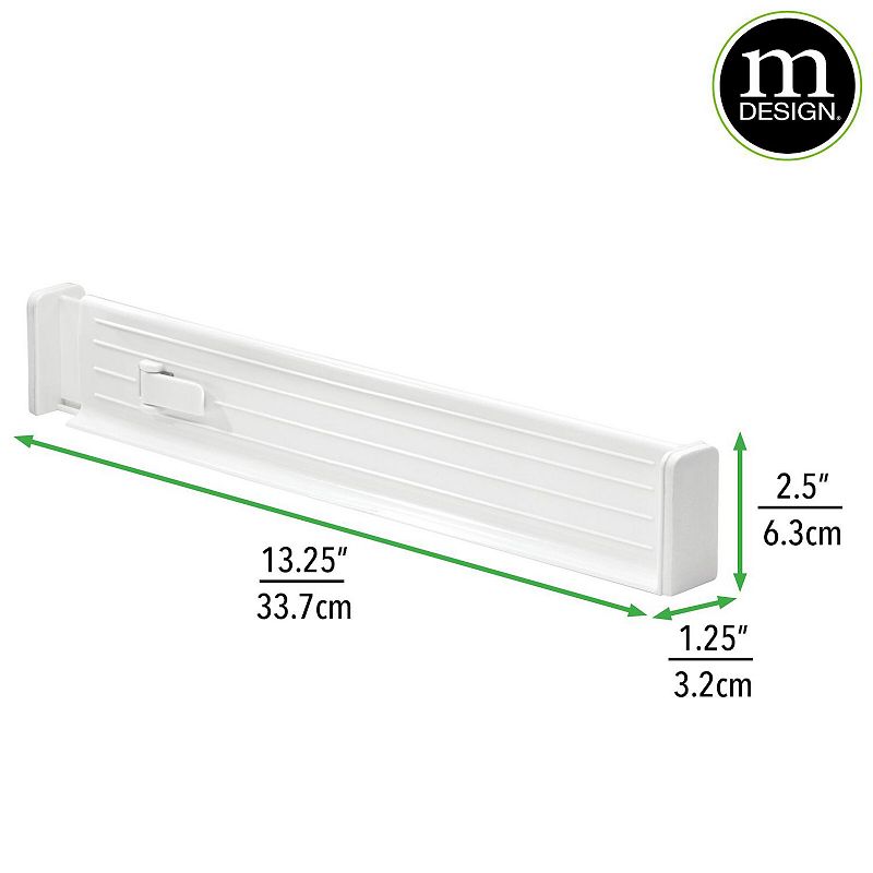 mDesign Expandable Dresser Drawer Divider， Foam Ends - 8 Pack