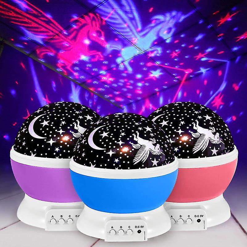 Led Projection Lamp Romantic Atmosphere Light New Strange Rotating Fantasy Universe Children's Projector Unicorn Starry Sky  Night Light B091-437