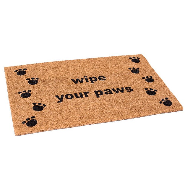 Birdrock Homewipe Your Paws Coir Doormat 18 X 30