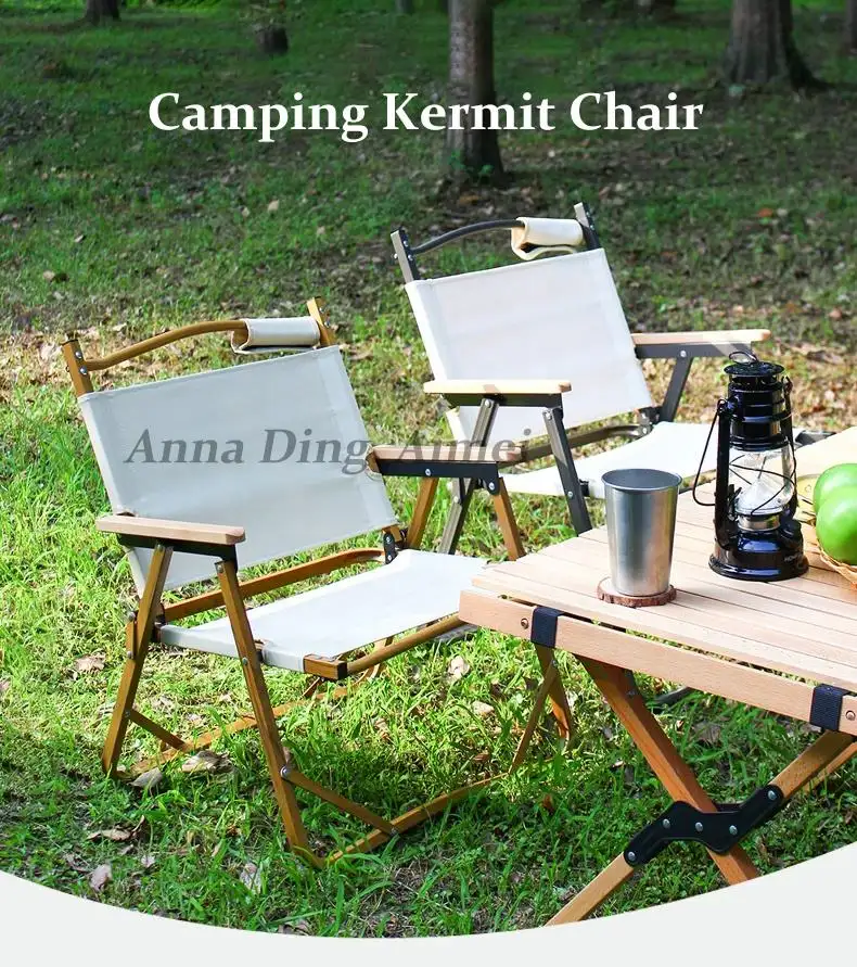 Outdoor Picnic Foldable Camping Aluminum Kermit Chair Lightweight Portable Fishing Hiking Camping Kermit Chair