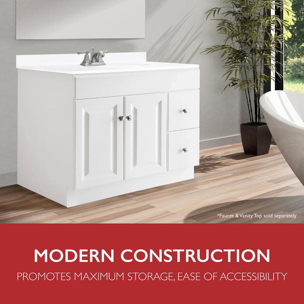 Design House Wyndham 36 in W x 18 in D Unassembled Bath Vanity Cabinet Only in White SemiGloss