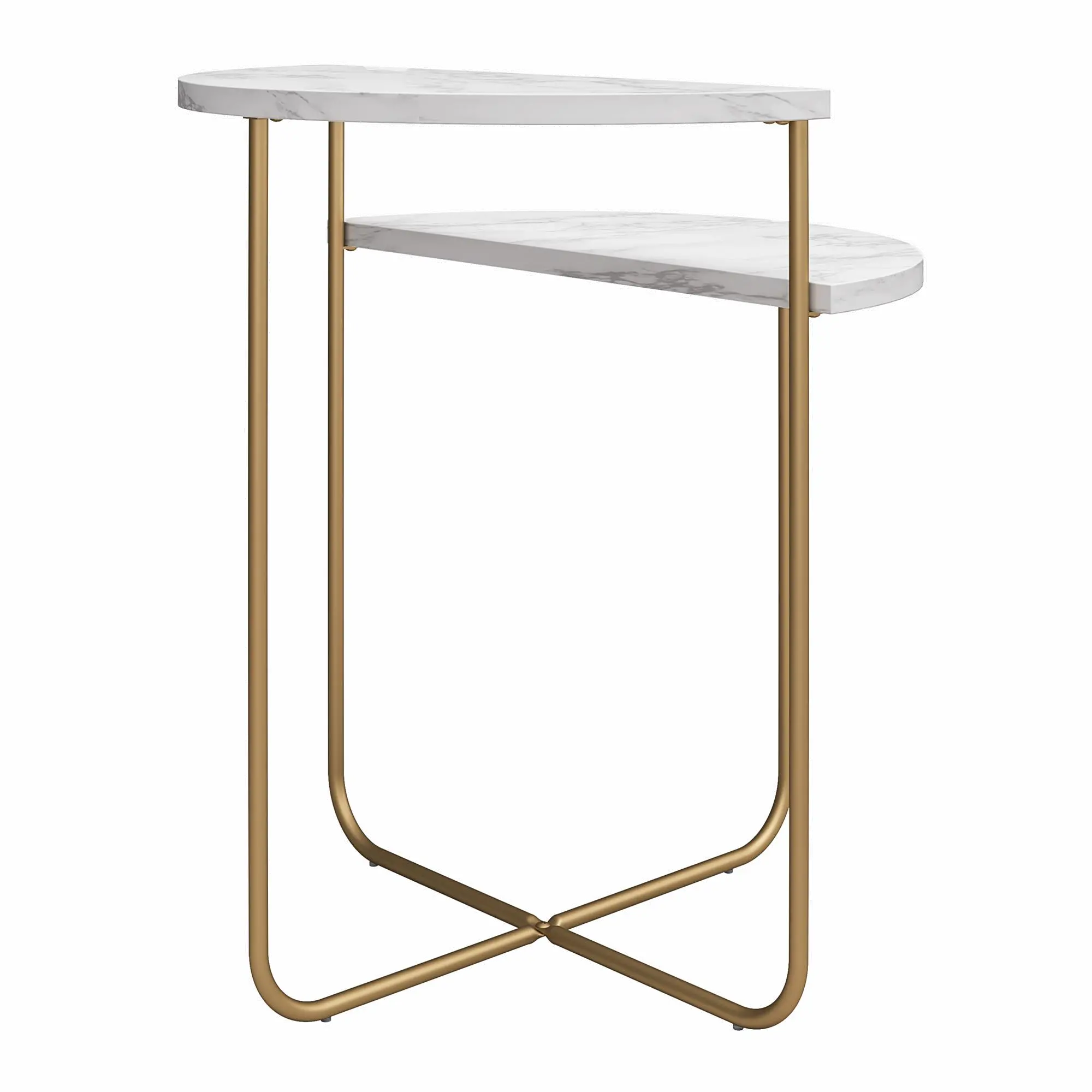 Athena White Marble End Table