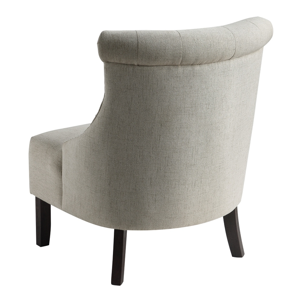 Evelyn Tufted Chair with Grey Wash Legs