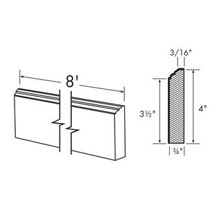 Home Decorators Collection Tremont Assembled 0.75 in. x 96 in. x 4 in. Furniture Base Molding in Pearl Gray FBM8-PG