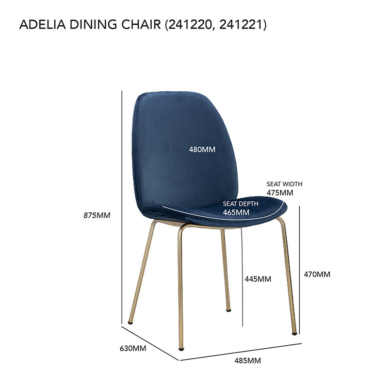 ADELIA Dining Chair - Tan & Black