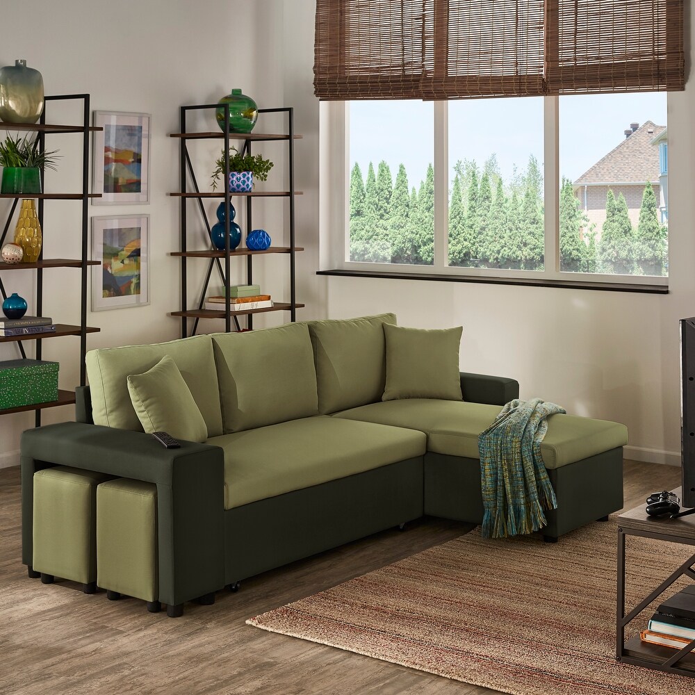 Lorca 2 tone Convertible Sofa with Storage by iNSPIRE Q Modern