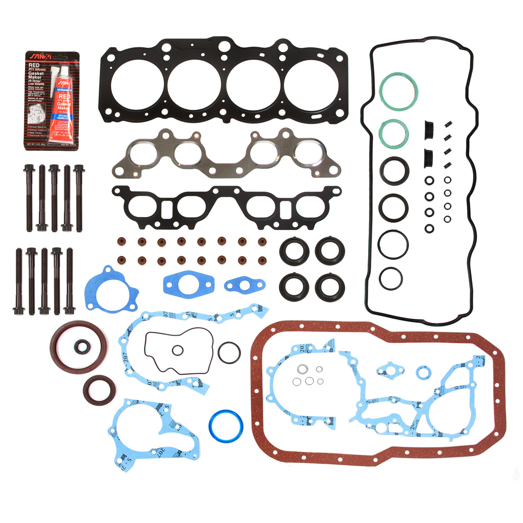 Evergreen FSHB2029 Full Gasket Set Head Bolts Fit 96-01 Toyota Camry Celica Solara 2.2L DOHC 5SFE