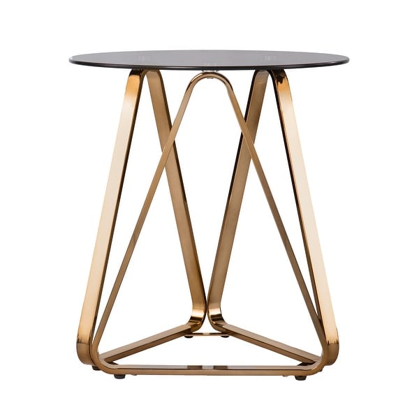 SEI Furniture Sawtelle Contemporary Champagne Glass Side Table