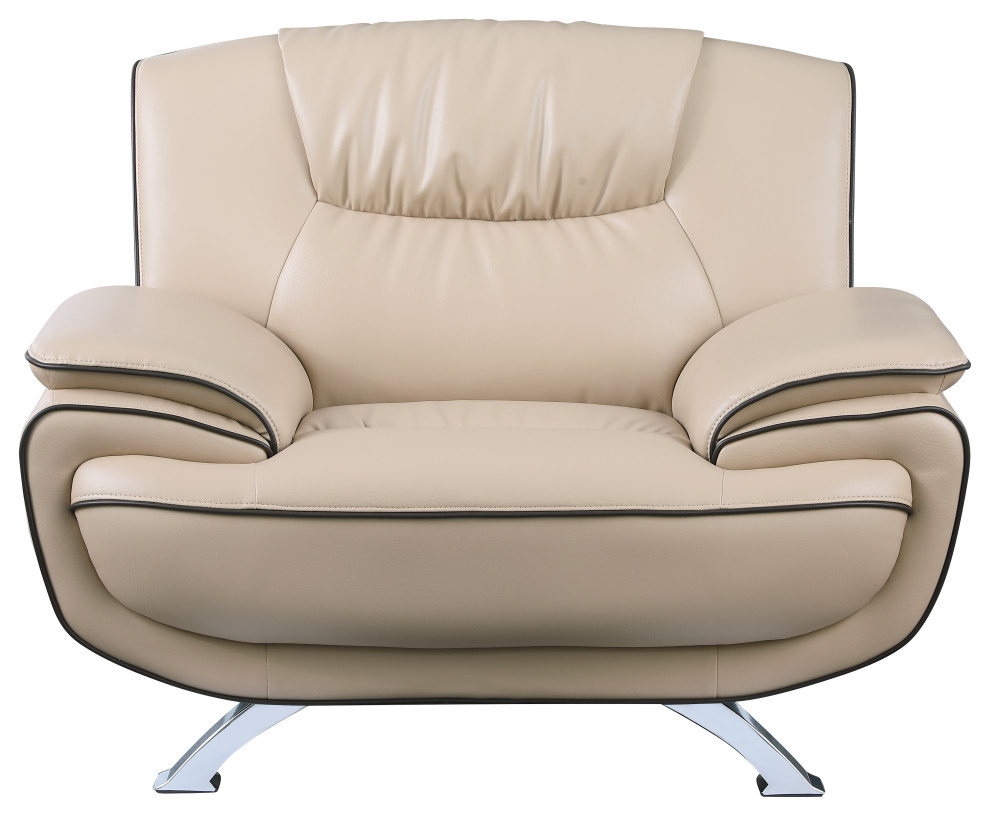 esio Contemporary Premium Leather Match Chair   Contemporary   Armchairs And Accent Chairs   by Luxuriant Furniture  Houzz