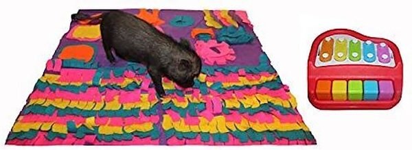 Piggy Poo and Crew Activity Rooting Large Snuffle Mat and Piano Pig Toy