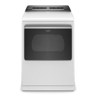 Whirlpool 7.4 cu. ft. 240-Volt Smart White Electric Dryer with AccuDry System and Steam Refresh ENERGY STAR WED7120HW