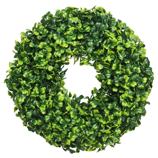 Artificial Mini Button Leaf Wreath Vickerman