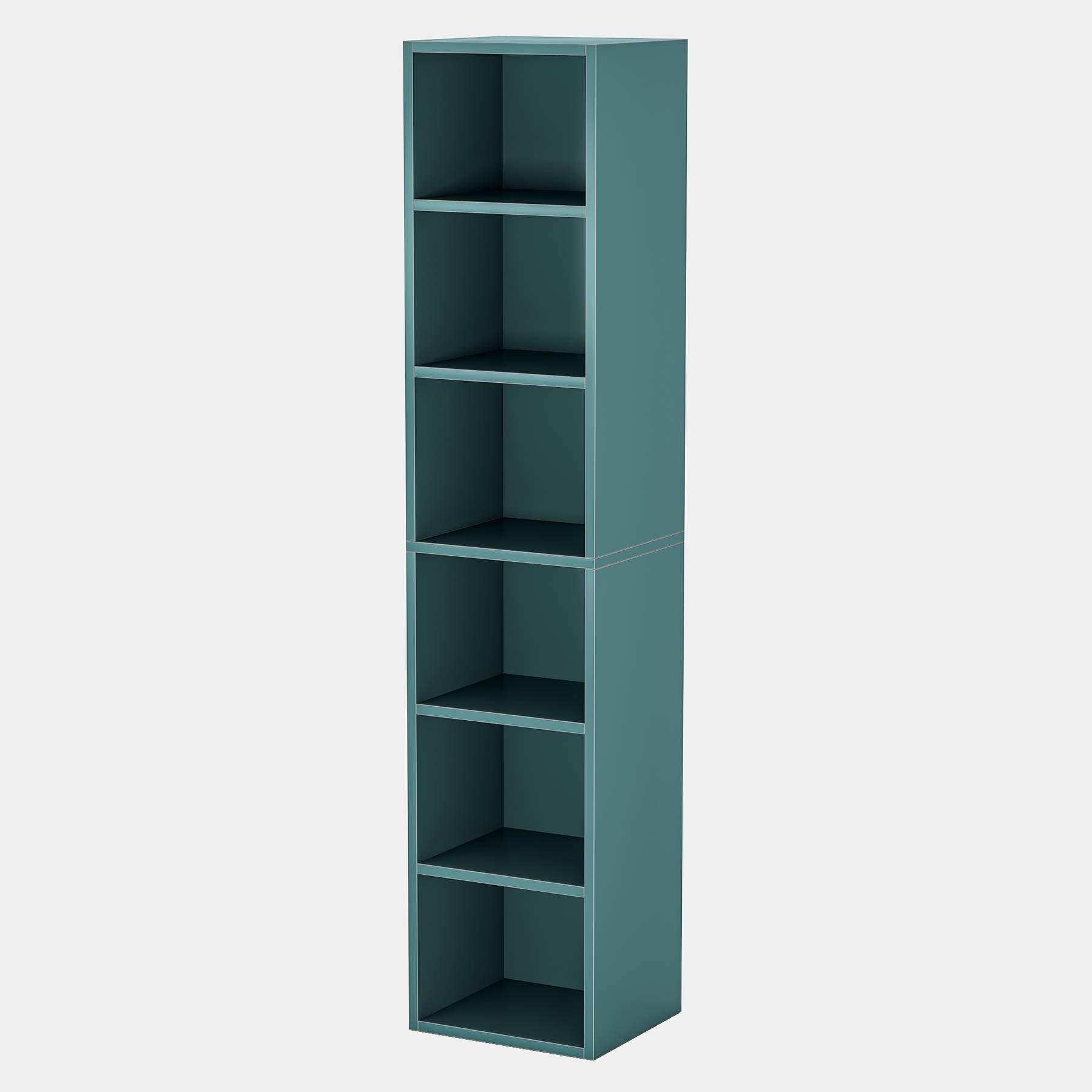 70.9 Corner Bookcase, Modern 6-Tier Narrow Cube Display Shelves