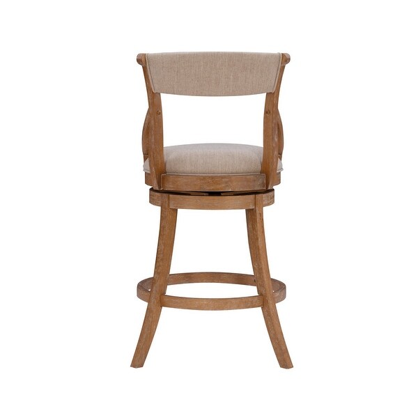 Grady Big and Tall Whitewash 360 Swivel Wood Barstool