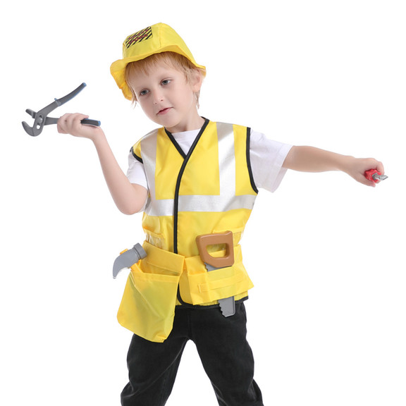 TOPTIE Kids Construction Worker Costume  Includes ...