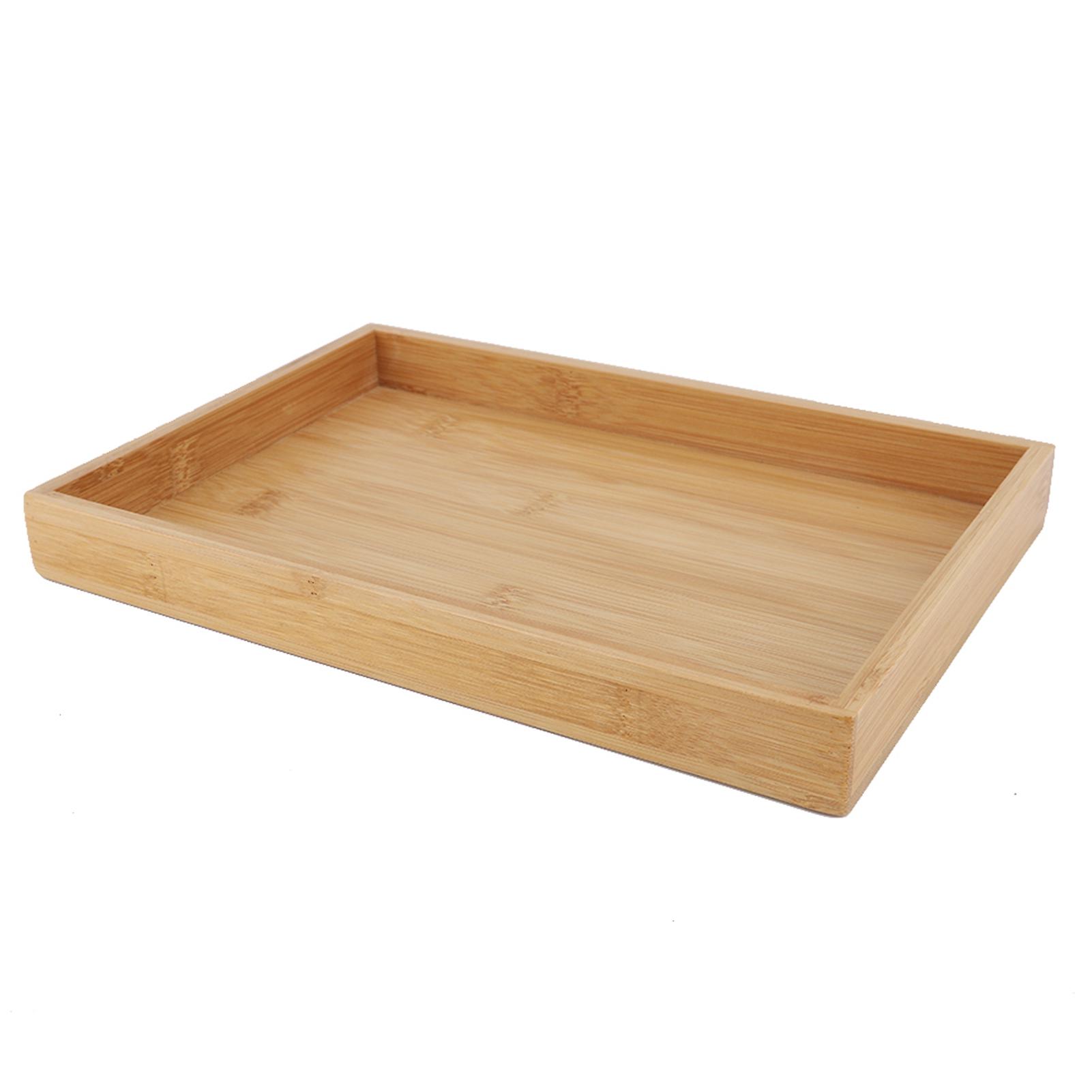 Japanese Style Rectangular Fruit Tea Food Serving Tray For Restaurant Home (28*19.5*3cm)